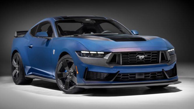 2024 Ford Mustang Dark Horse models these carbon fiber kicks at the Chicago Auto Show