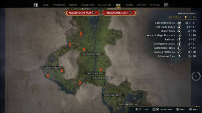 All Landing Platform locations in Hogwarts Legacy