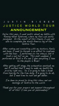 Justin Bieber’s ‘Justice’ Tour of Australia Is Canceled