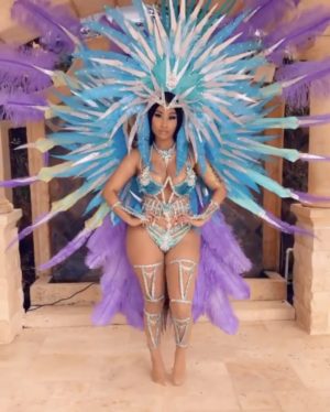 Nicki Minaj Is a Vision in Violet at Trinidad Carnival 2023