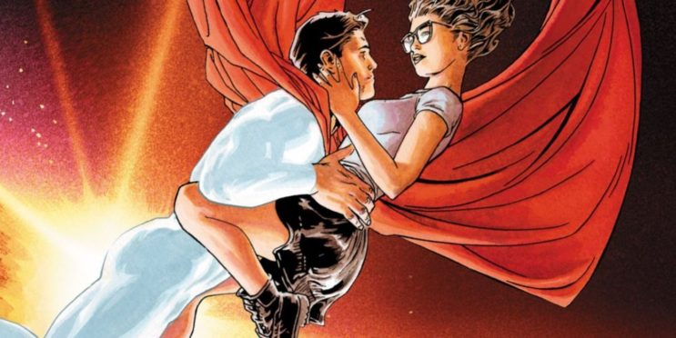 Superman’s New All-White Costume Shines in Romantic Comic Cover