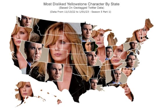 Yellowstone Map Reveals Most Hated Character In The United States