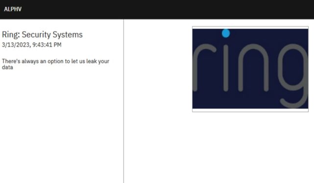 A Ransomware Gang Claims It Hacked Amazon’s Ring