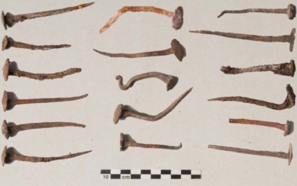 Bent nails at Roman burial site form “magical barrier” to keep dead from rising