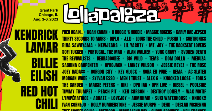 Billie Eilish, Kendrick Lamar, Red Hot Chili Peppers, Odesza to Headline 2023 Lollapalooza