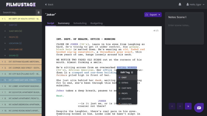 Filmustage leverages AI to breakdown film scripts, create shooting schedules and more