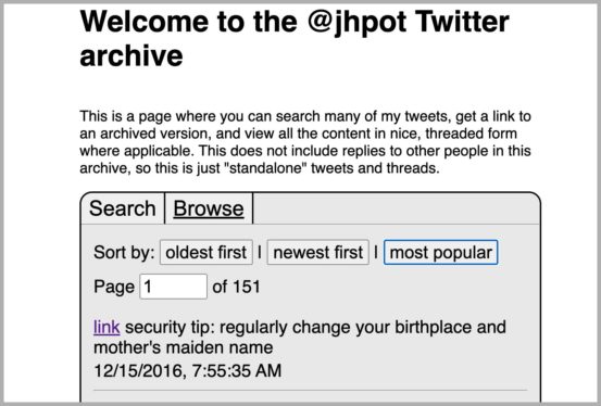 How to Make a Public Archive of Your Tweets