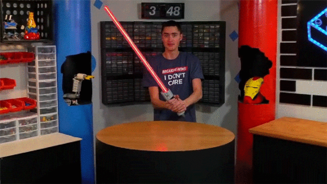 This Surprisingly Sturdy DIY Lego Lightsaber Actually Lights Up