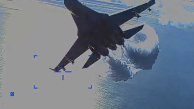 U.S. Releases Footage of Drone Crash With Russian Jet Over the Black Sea