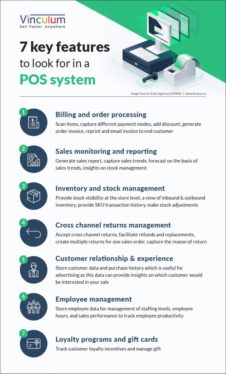 What are the 5 main features of a POS (point of sale) system?