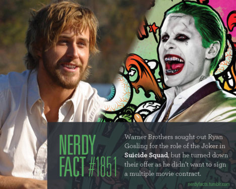 Why Ryan Gosling Turned Down The Joker Role In Suicide Squad