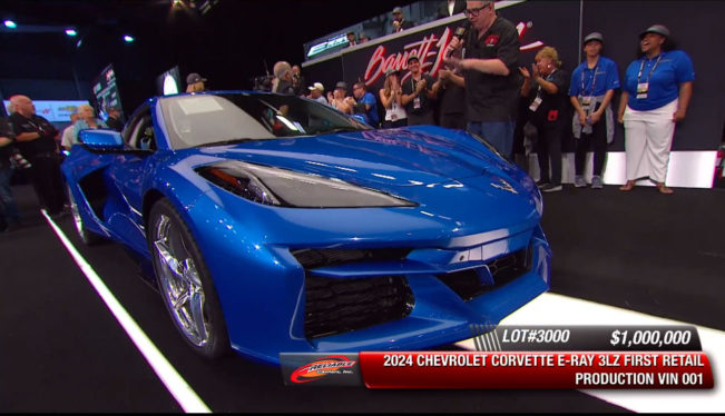 2024 Corvette E-Ray sells at charity auction for $1.1 million