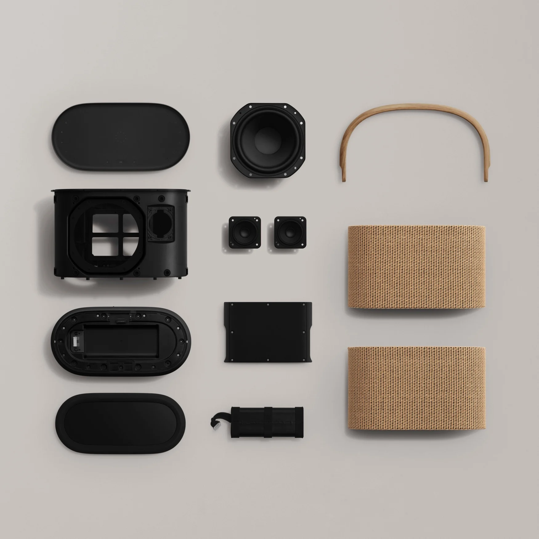 Bang & Olufsen’s modular Beosound A5 portable speaker has a wireless phone charger