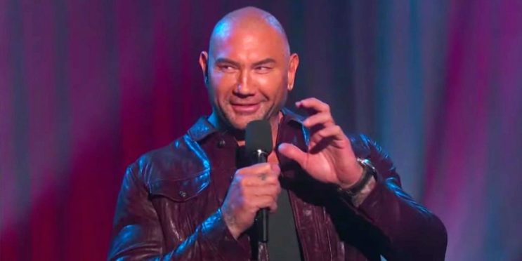 Dave Bautista Joyously Reacts To His April Fools Prank In Video