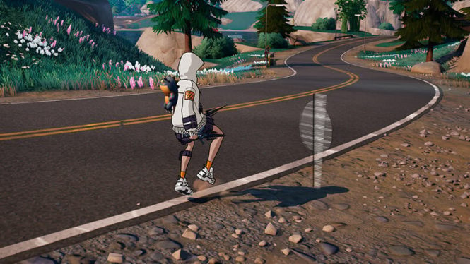 How to place chicken crossing signs in Fortnite