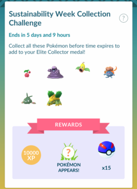 Pokémon Go Sustainability Week Guide