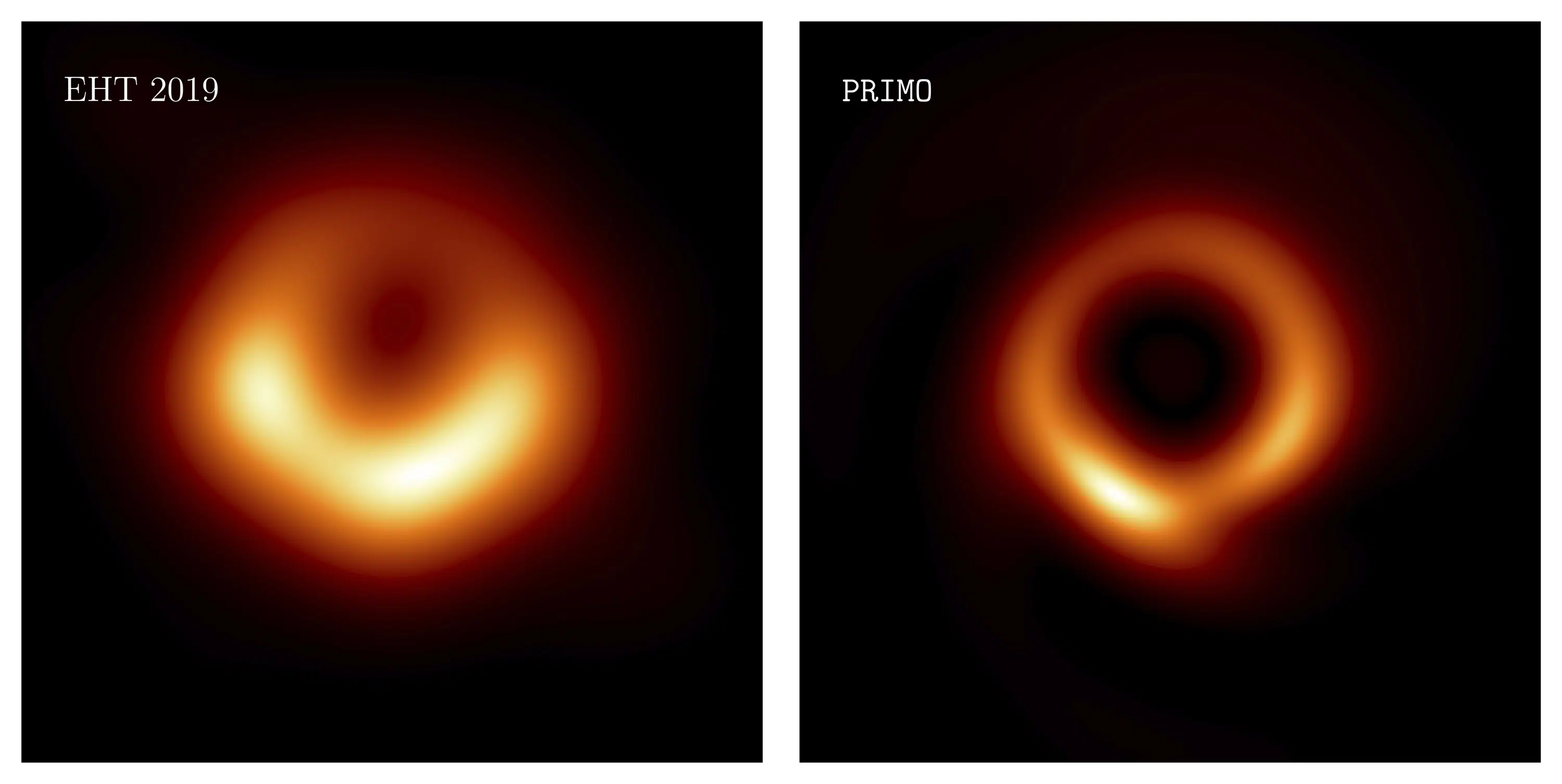 Researchers used machine learning to improve the first photo of a black hole