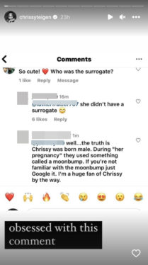 Chrissy Teigen Shares C-Section Photo in Response to Strange Claim That She Was ‘Born Male’ & Faked Her Pregnancy