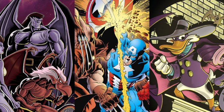 Gargoyles & Darkwing Duck Homage Marvel & DC Superheroes in New Art