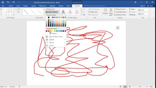 How to draw in Microsoft Word