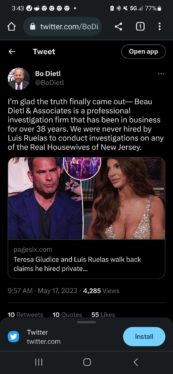 &quot;Truth Finally Came Out&quot;: Bo Dietl Denies Luis Ruelas Hired Him To Investigate RHONJ Housewives