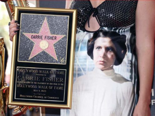 Star Wars Icon Carrie Fisher Honored at Hollywood Walk of Fame Ceremony
