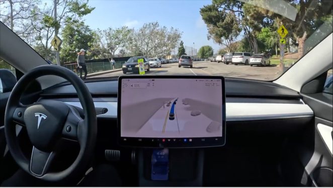 Tesla’s “Full Self-Driving” sees pedestrian, chooses not to slow down