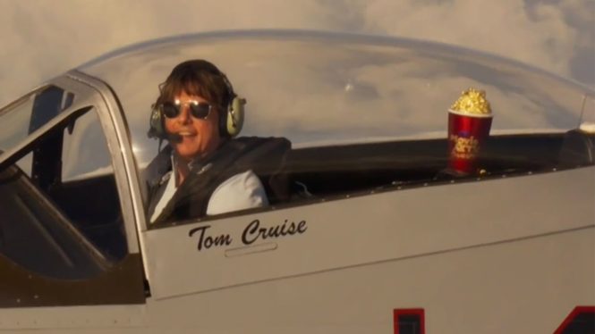 Tom Cruise Accepts An MTV Movie Award For Top Gun 2 While Flying A Plane