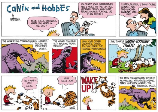 10 Funniest Calvin and Hobbes Comics About Dinosaurs