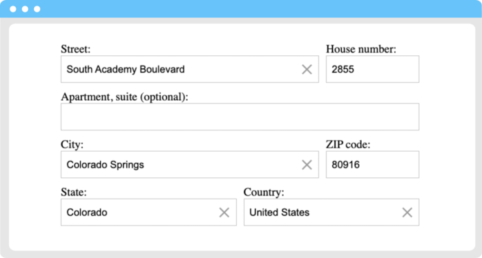 3 Examples of Address Autofill Forms to Collect Shipping and Payment Addresses