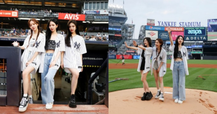 Aespa Throws First Pitch for New York Yankees