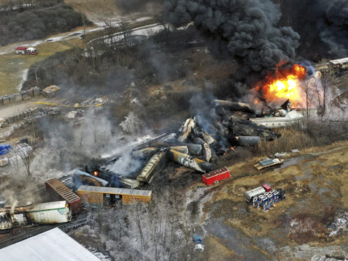 Derailed Train Carrying Hazardous Chemicals in Ohio Could Explode, Officials Fear