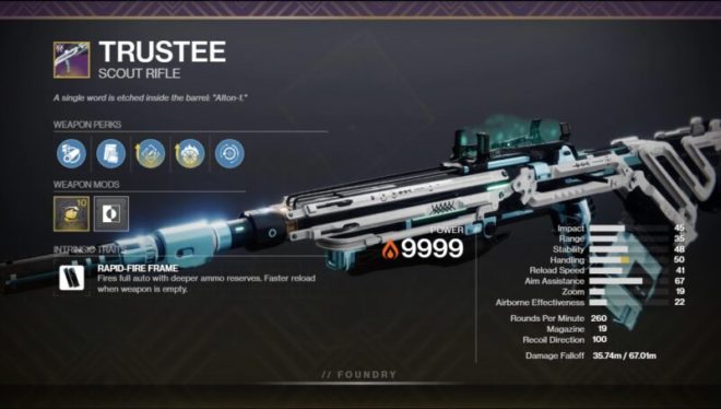 Destiny 2: How To Get The Trustee Scout Rifle (& God Roll)