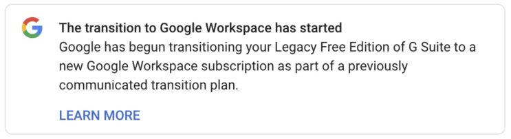 Google isn’t moving Legacy G Suite users again, despite admin console warnings