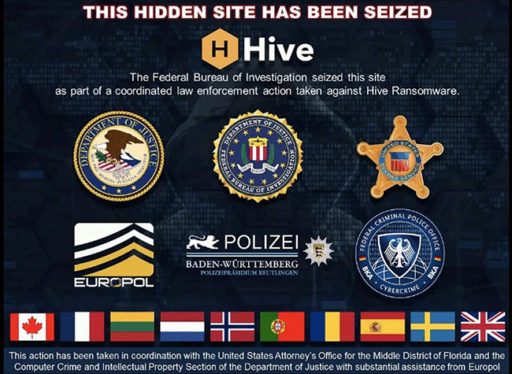 Hive Ransomware Infrastructure Seized in Joint International Law Enforcement Effort