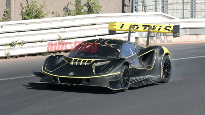 Lotus Evija X track special appears in spy photos at the Nurburgring