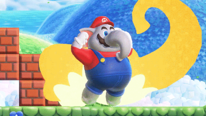 Mario Rides Yoshi and Turns Into an Elephant in the Next Super Mario Bros. Side-Scroller for Switch