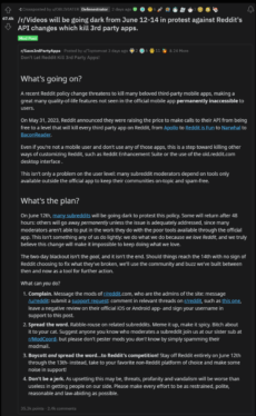 Multiple subreddits and moderators are protesting Reddit’s API changes