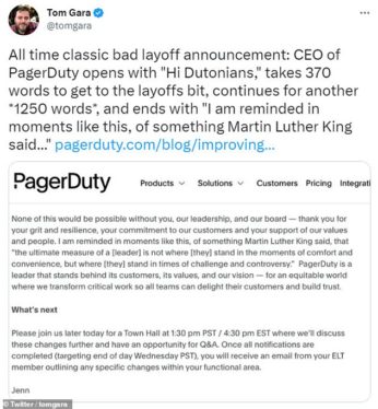 PagerDuty CEO: I’m Sorry I Quoted Martin Luther King Jr. When I Laid Off All Those People