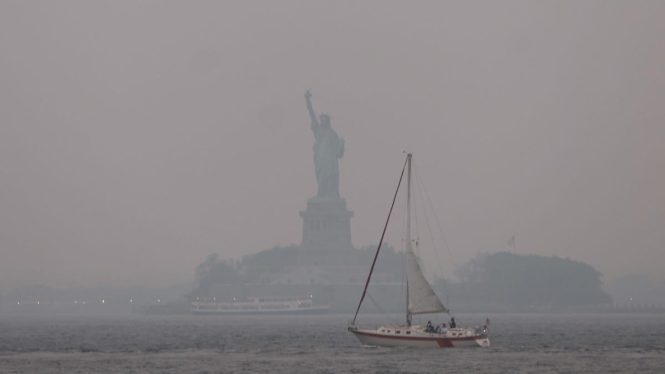 Photos: Wildfires Blanket NYC in Smoky Haze
