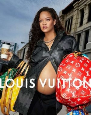 Rihanna Shows Off Her Baby Bump in Louis Vuitton Menswear Photos