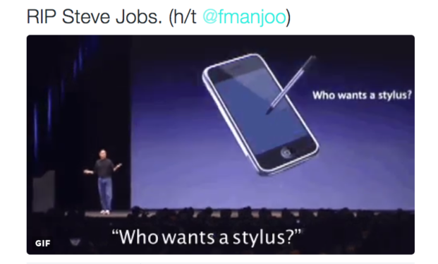 Steve Jobs was wrong. Having a stylus for your phone is great