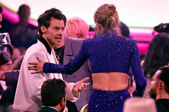 Taylor Swift & Harry Styles Reunite at the 2023 Grammys: Watch the Moment