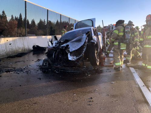 Tesla Model S ‘spontaneously’ catches fire, requires 6,000 gallons of water to extinguish