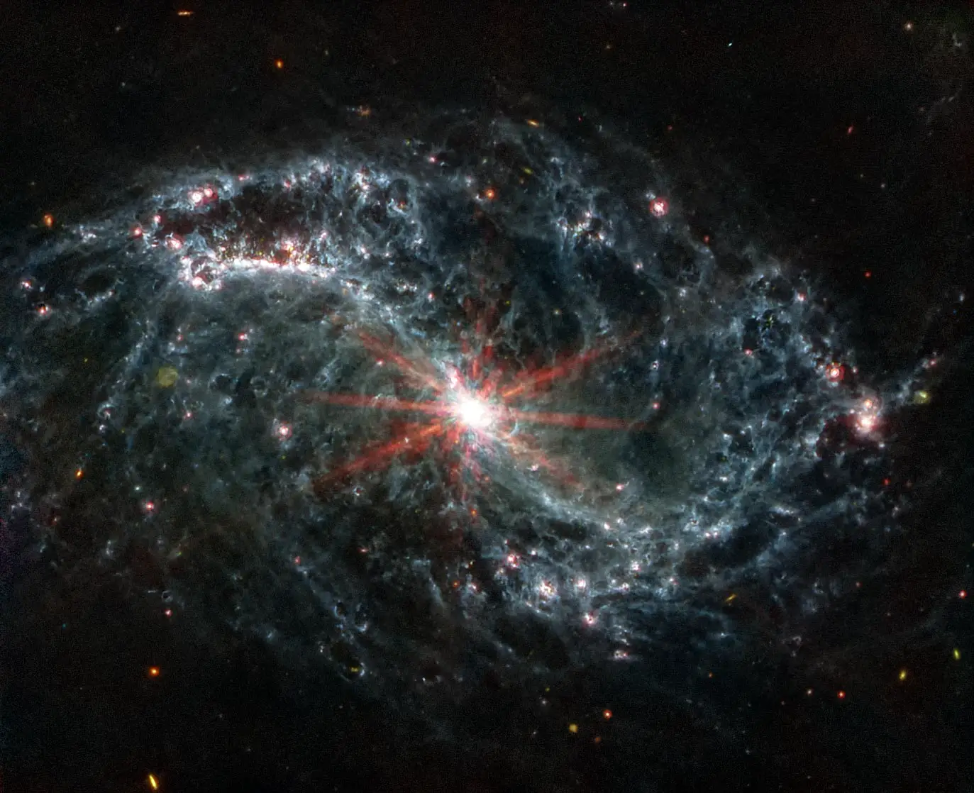 Webb Takes Portrait of Star-Studded Barred Galaxy