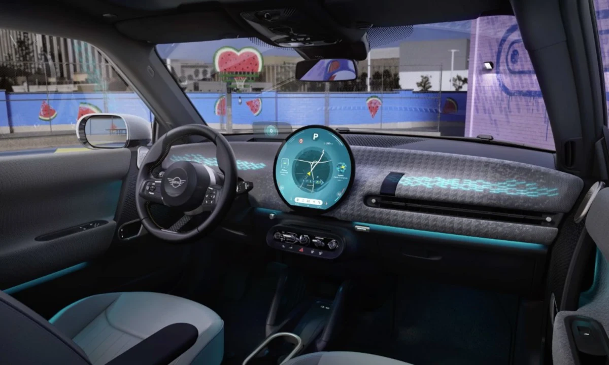 2025 Mini Cooper interior reveals minimalist retro design, massive circular screen