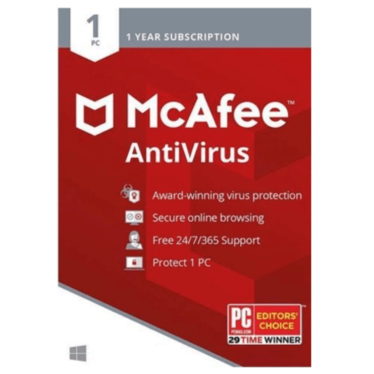 Get a year of McAfee Antivirus protection for PC for $15