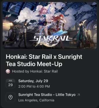 Honkai Star Rail Sunright Tea Studio Event: how to attend, rewards, and meetup details