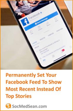 How to set your Facebook Feed to show most recent posts