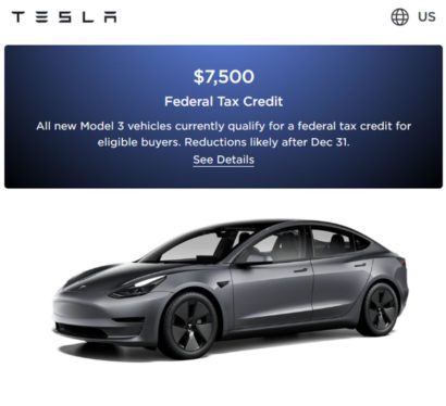Tesla says Model 3, Model Y tax credits likely to be reduced by 2024